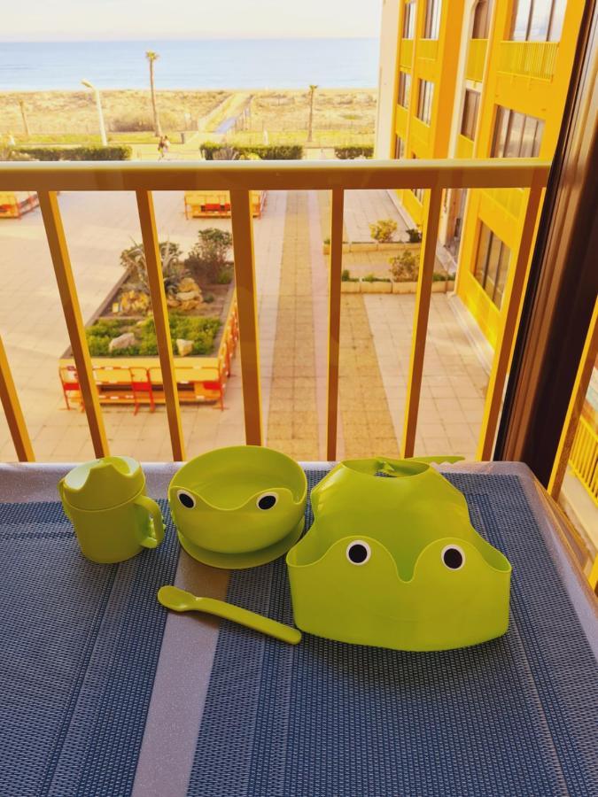Appartement Vue Mer,Acces Direct Plage,Fibre,Clim,Parking Public Gratuit Le Barcarès Kültér fotó