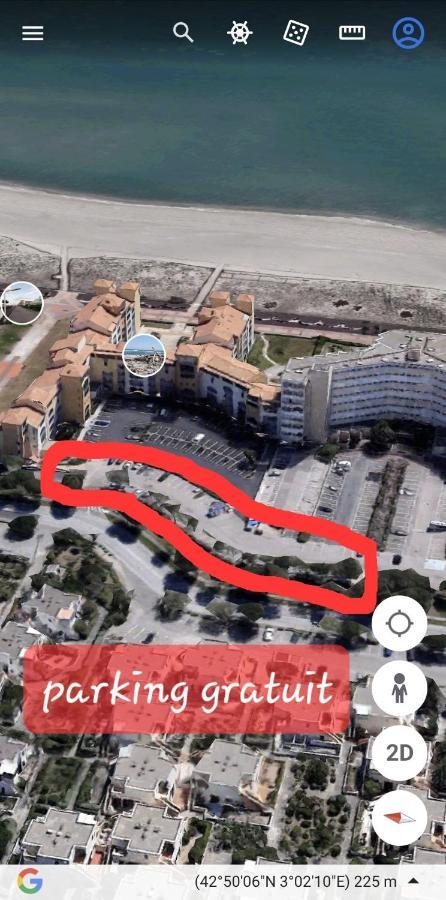 Appartement Vue Mer,Acces Direct Plage,Fibre,Clim,Parking Public Gratuit Le Barcarès Kültér fotó