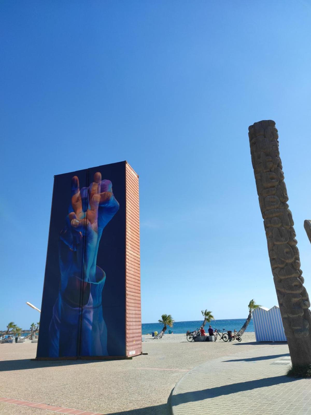 Appartement Vue Mer,Acces Direct Plage,Fibre,Clim,Parking Public Gratuit Le Barcarès Kültér fotó