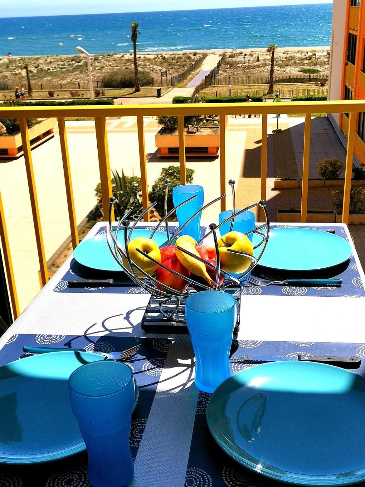Appartement Vue Mer,Acces Direct Plage,Fibre,Clim,Parking Public Gratuit Le Barcarès Kültér fotó