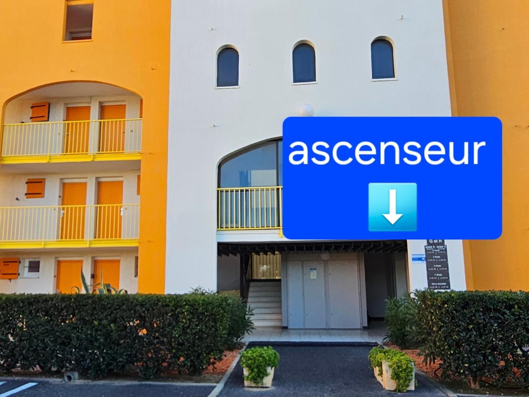 Appartement Vue Mer,Acces Direct Plage,Fibre,Clim,Parking Public Gratuit Le Barcarès Kültér fotó